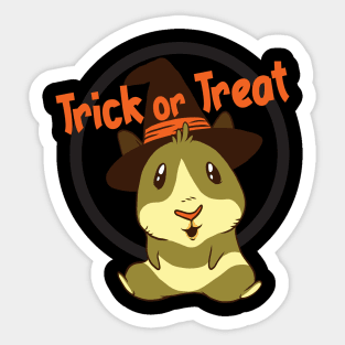 Hamster Witch Halloween Trick or Treat Sticker